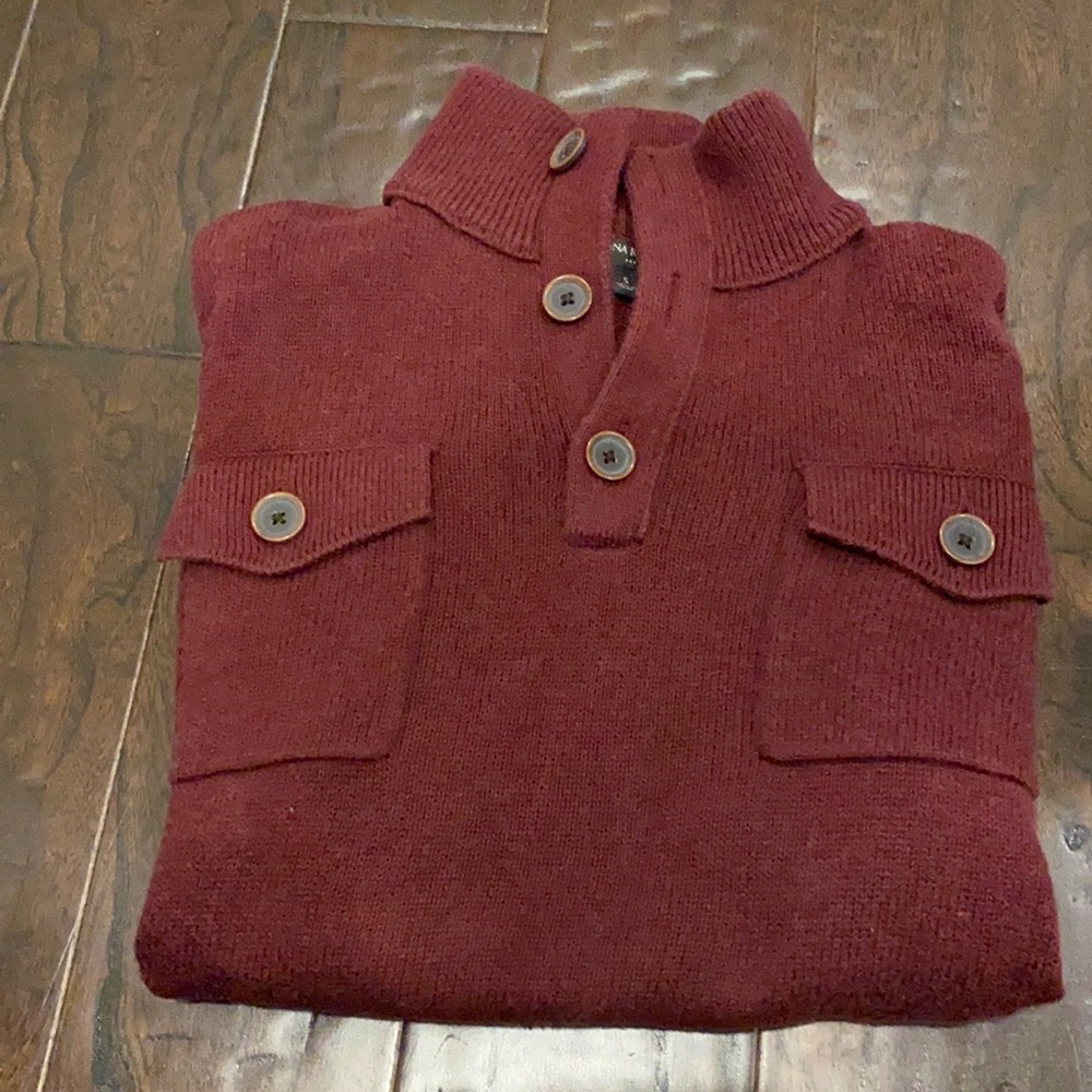 Men’s burgundy pullover sweater banana republic S